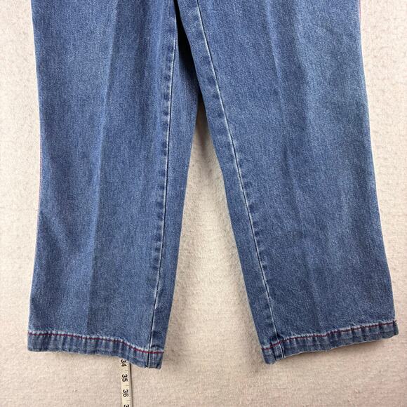 Vintage Y2K Tommy Hilfiger Cargo Jeans Women’s 4 100% Cotton Wide Leg Relaxed - Picture 3 of 15